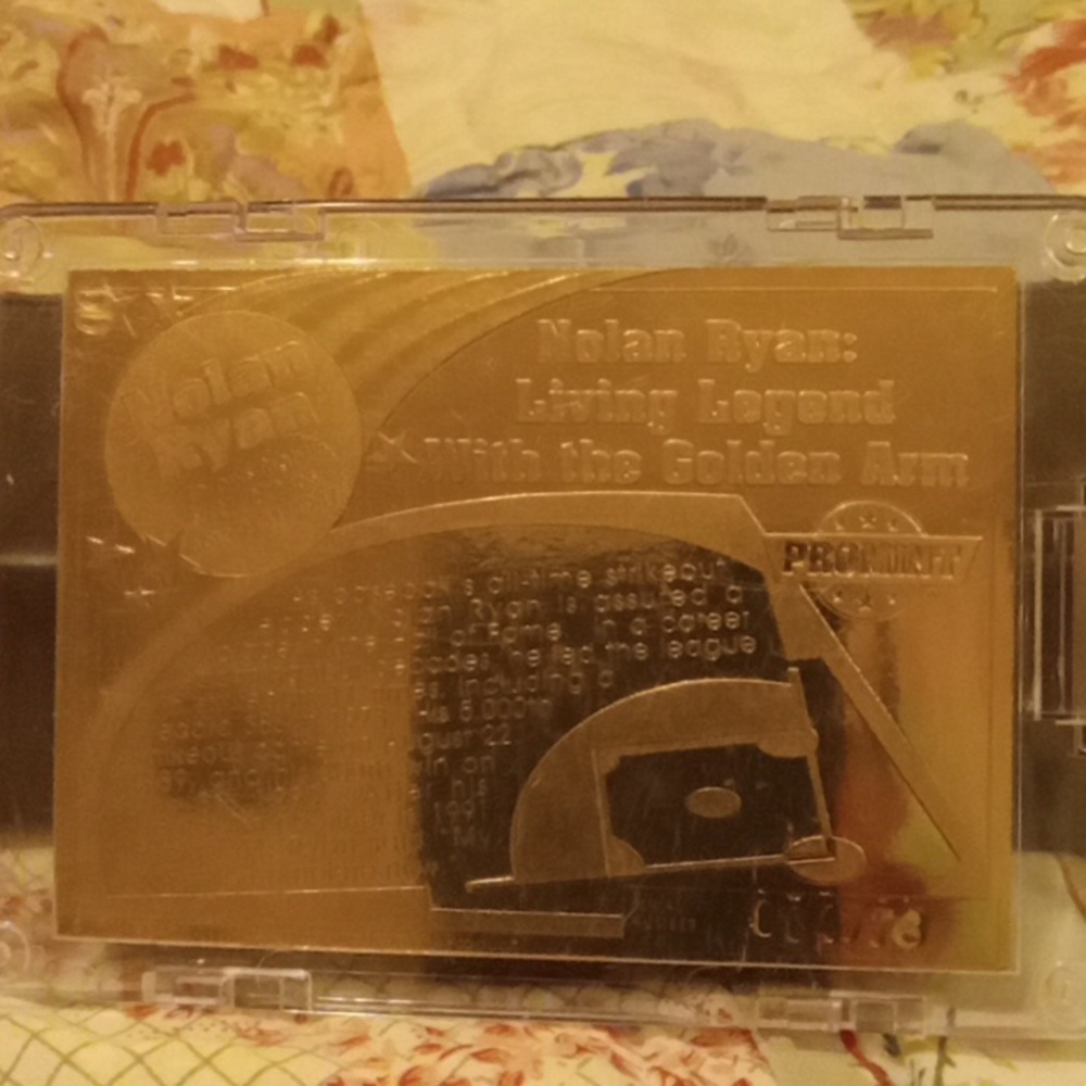 1992 22 Karat Promint Nolan Ryan baseball card
